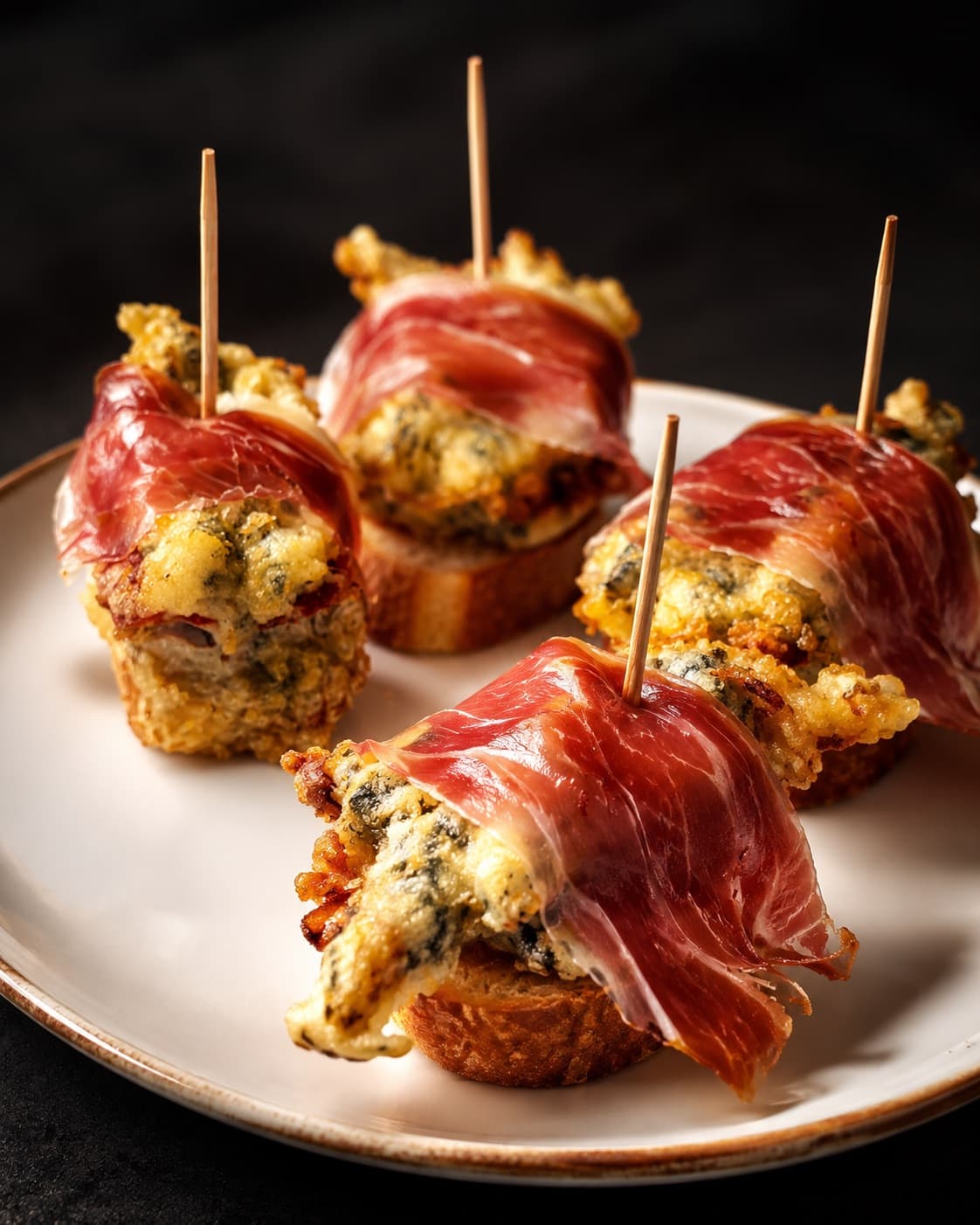 Anchoa rellena de piquillo con jamón ibérico