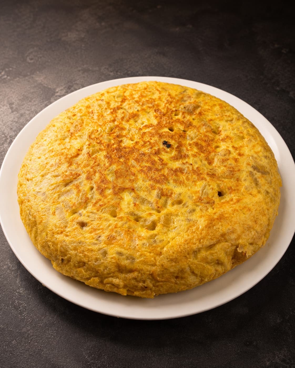 Tortilla de patata con cebolla